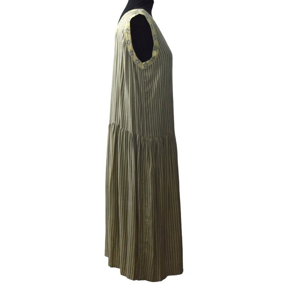 Vintage Papy Boez Dress Jumper Womens M L Emboirdered Midi Cottagecore Modest - Picture 5 of 9